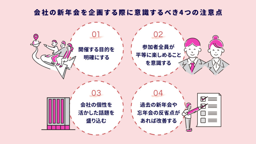 会社の新年会におすすめのアイデア7選！企画における注意点を解説