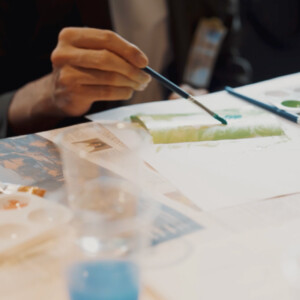 最後のグループワーク “想い”を表現したアートづくり