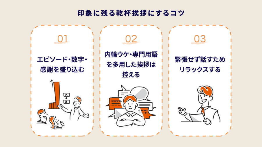 印象に残る乾杯挨拶にするコツ