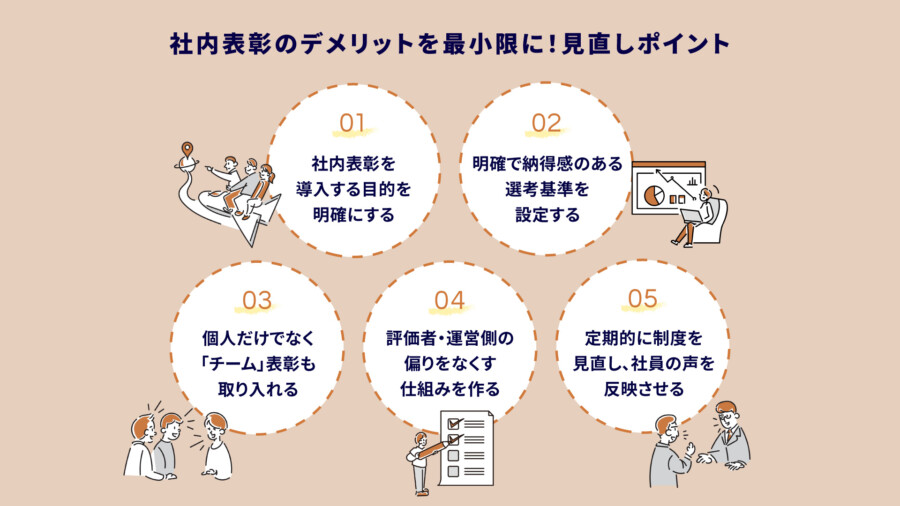 社内表彰のデメリットを最小限に！見直しポイント