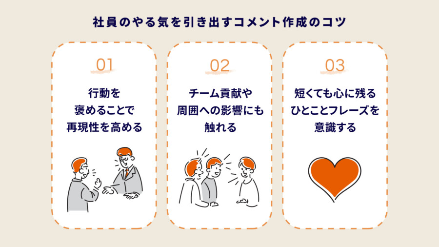 社員のやる気を引き出すコメント作成のコツ
