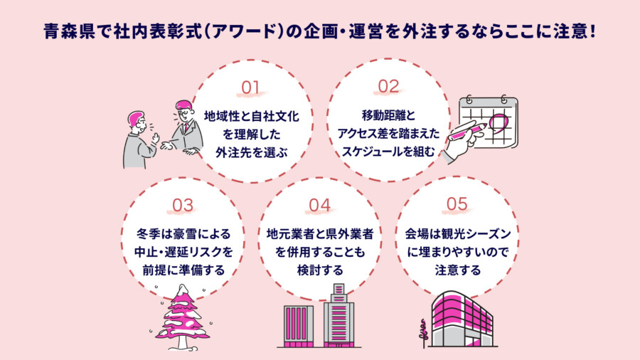 青森県での社内表彰式(アワード)の事例やイベント外注先の選び方を解説!