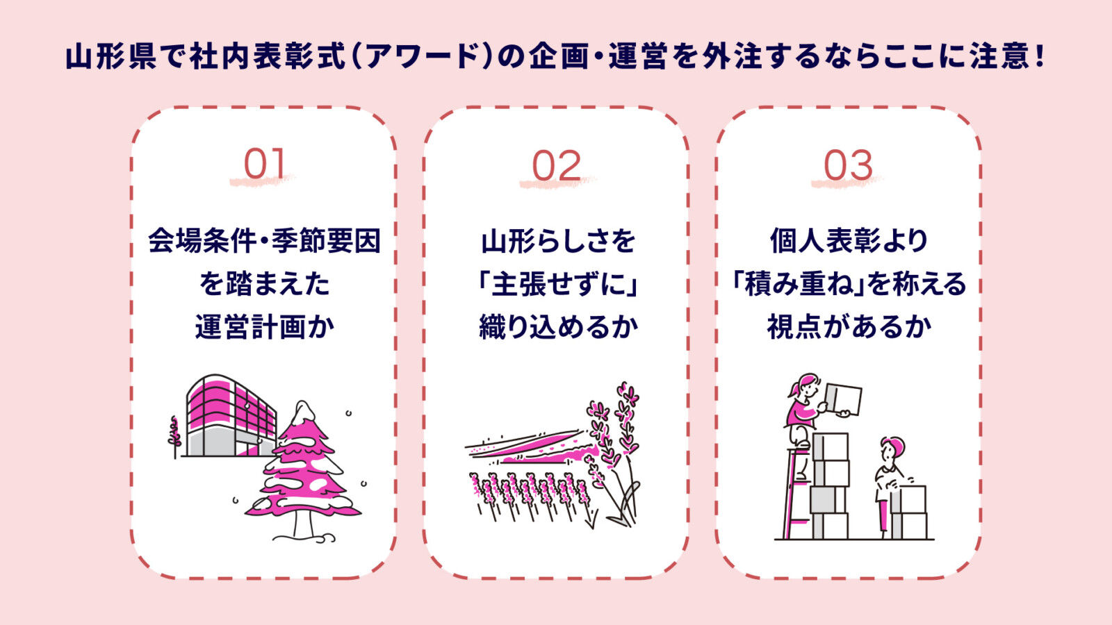 山形県での社内表彰式（アワード）の事例やイベント外注先の選び方を解説！