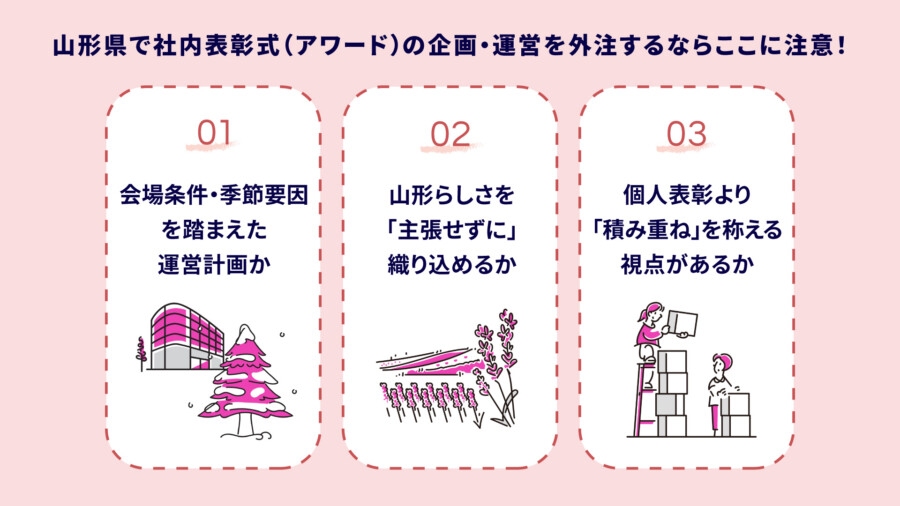 山形県での社内表彰式（アワード）の事例やイベント外注先の選び方を解説！