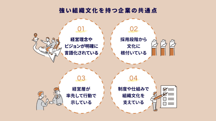 強い組織文化を持つ企業の共通点