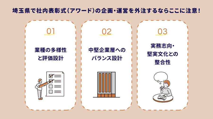 埼玉県での社内表彰式（アワード）の事例多数！外注するならここに注意！